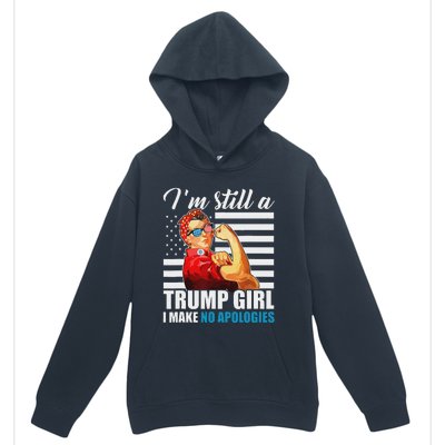 Rosie Riveter Trump Girl No Apologies Urban Pullover Hoodie