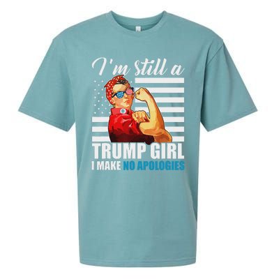 Rosie Riveter Trump Girl No Apologies Sueded Cloud Jersey T-Shirt