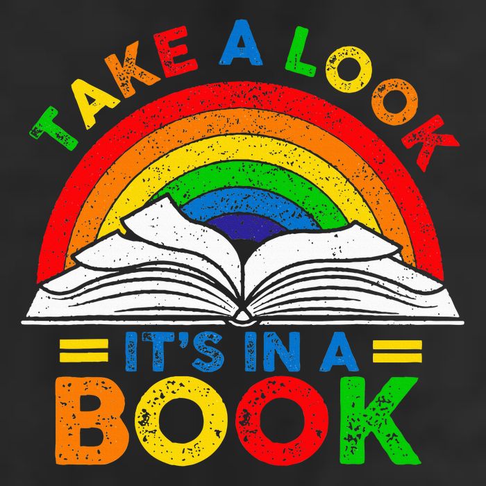 Retro Rainbow Take A Look It's In A Book Reading Bookworm Knit Cap Winter Beanie