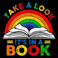 Retro Rainbow Take A Look It's In A Book Reading Bookworm Wool Snapback Cap