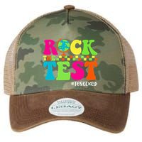 Retro Rock The Test Testing Day Motivational Teacher Student Legacy Tie Dye Trucker Hat