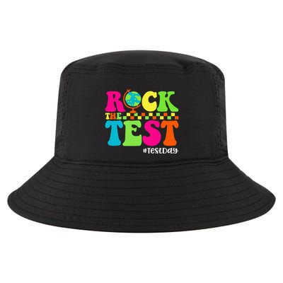 Retro Rock The Test Testing Day Motivational Teacher Student Cool Comfort Performance Bucket Hat