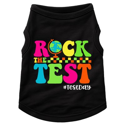 Retro Rock The Test Testing Day Motivational Teacher Student Doggie Tank