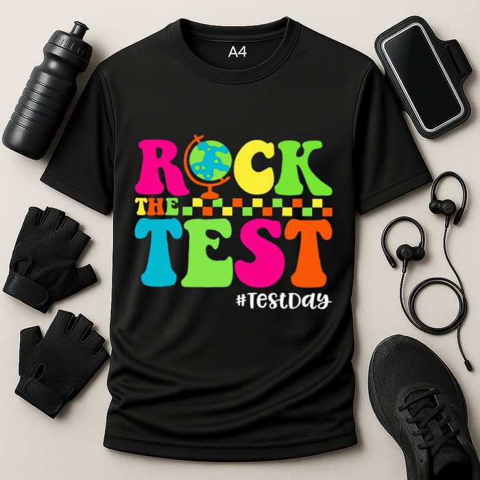 Retro Rock The Test Testing Day Motivational Teacher Student Performance Shirt