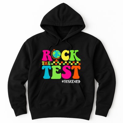 Retro Rock The Test Testing Day Motivational Teacher Student Hoodie