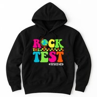 Retro Rock The Test Testing Day Motivational Teacher Student Hoodie