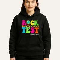 Retro Rock The Test Testing Day Motivational Teacher Student Hoodie