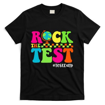 Retro Rock The Test Testing Day Motivational Teacher Student T-Shirt