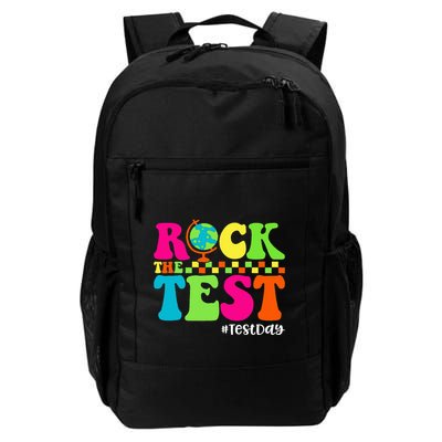 Retro Rock The Test Testing Day Motivational Teacher Student Backpack