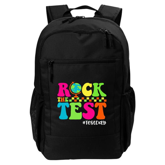 Retro Rock The Test Testing Day Motivational Teacher Student Backpack