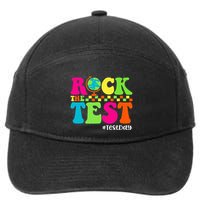 Retro Rock The Test Testing Day Motivational Teacher Student 7-Panel Snapback Hat
