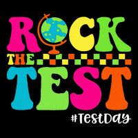 Retro Rock The Test Testing Day Motivational Teacher Student 7-Panel Snapback Hat