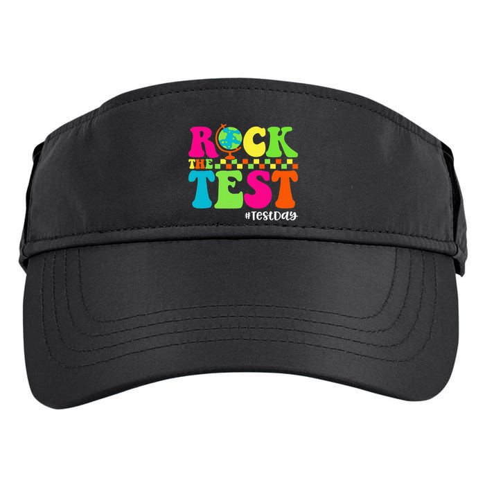 Retro Rock The Test Testing Day Motivational Teacher Student Adult Drive Performance Visor
