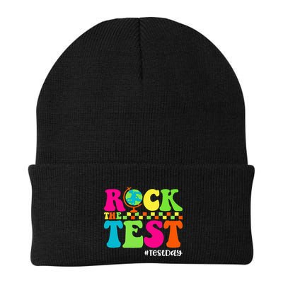 Retro Rock The Test Testing Day Motivational Teacher Student Beanie