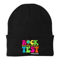Retro Rock The Test Testing Day Motivational Teacher Student Beanie