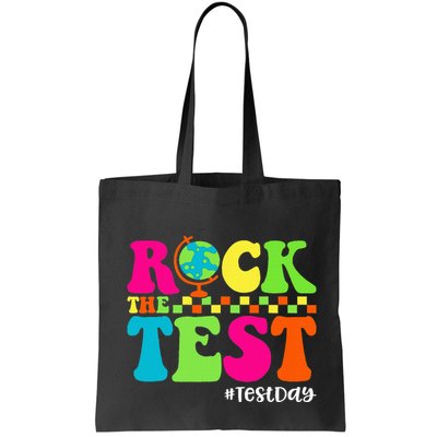 Retro Rock The Test Testing Day Motivational Teacher Student Bag