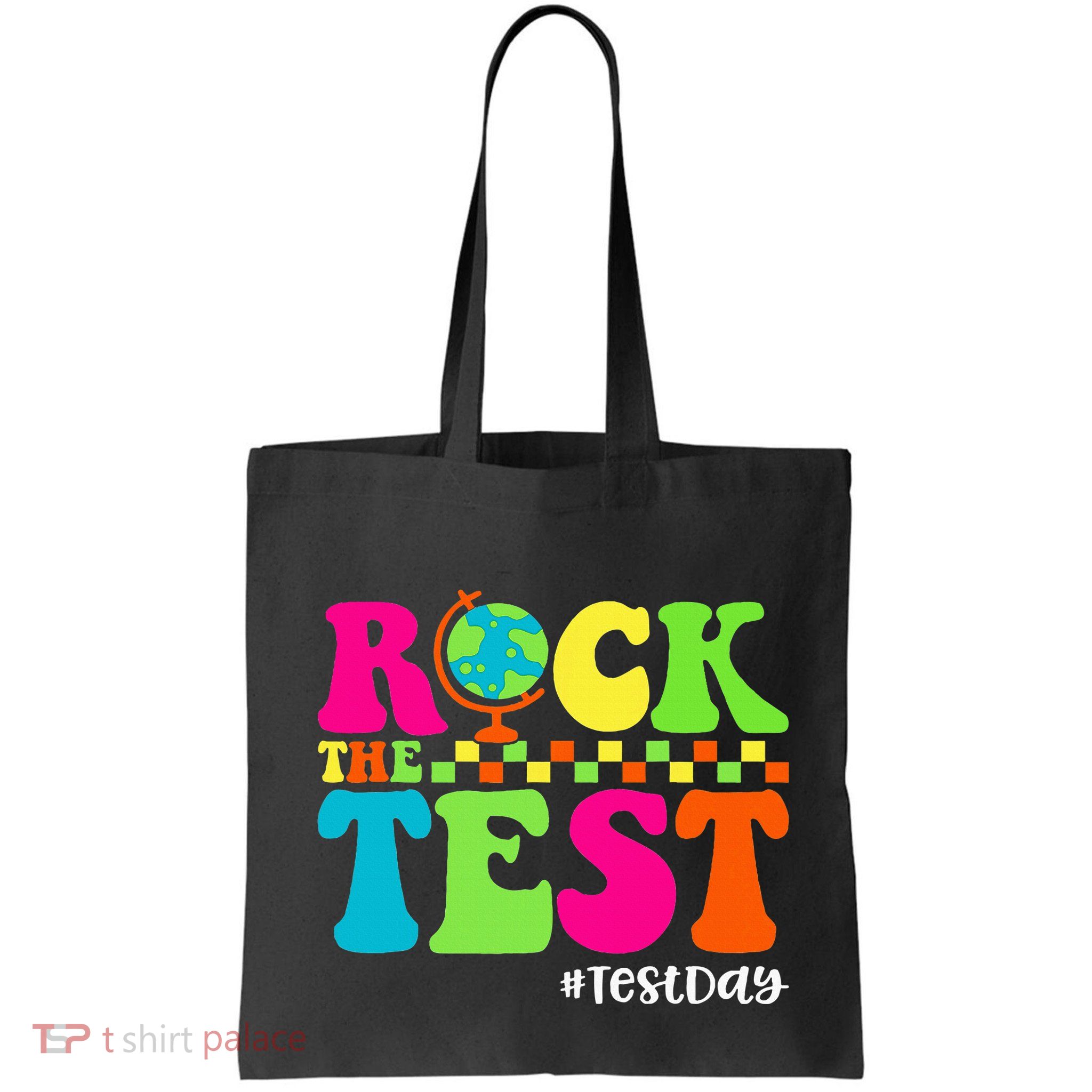 Retro Rock The Test Testing Day Motivational Teacher Student Bag