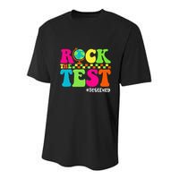 Retro Rock The Test Testing Day Motivational Teacher Student Youth Performance Sprint T-Shirt