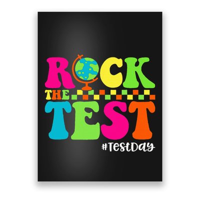 Retro Rock The Test Testing Day Motivational Teacher Student Poster