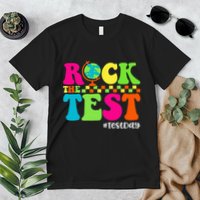Retro Rock The Test Testing Day Motivational Teacher Student Premium T-Shirt