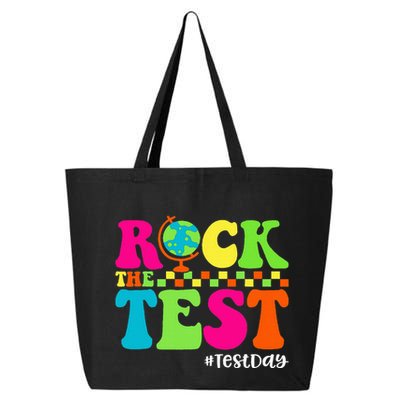 Retro Rock The Test Testing Day Motivational Teacher Student 25L Jumbo Tote