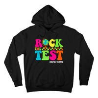 Retro Rock The Test Testing Day Motivational Teacher Student Tall Hoodie