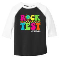 Retro Rock The Test Testing Day Motivational Teacher Student Toddler Fine Jersey T-Shirt