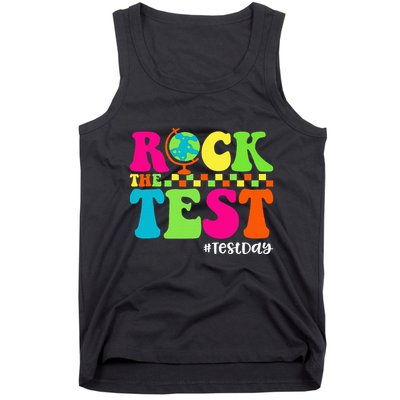 Retro Rock The Test Testing Day Motivational Teacher Student Tank Top
