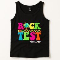 Retro Rock The Test Testing Day Motivational Teacher Student Tank Top