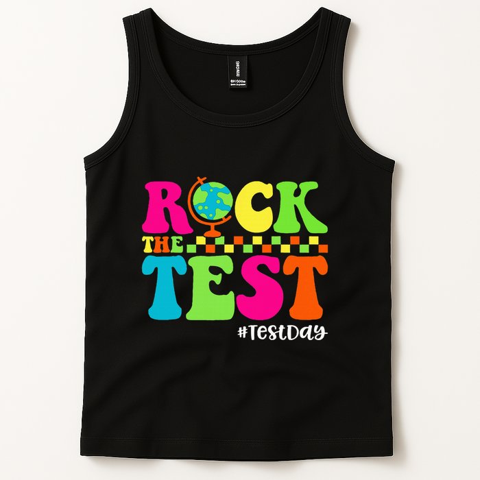Retro Rock The Test Testing Day Motivational Teacher Student Tank Top