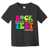 Retro Rock The Test Testing Day Motivational Teacher Student Toddler T-Shirt