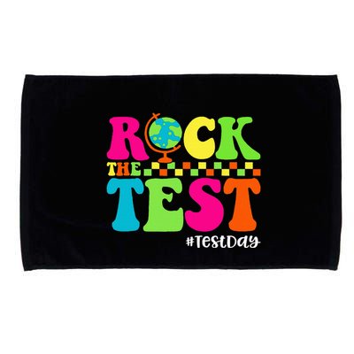 Retro Rock The Test Testing Day Motivational Teacher Student Microfiber Hand Towel