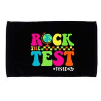 Retro Rock The Test Testing Day Motivational Teacher Student Microfiber Hand Towel