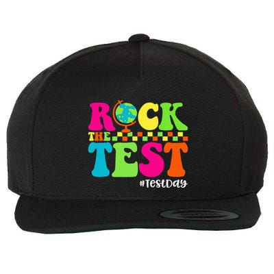 Retro Rock The Test Testing Day Motivational Teacher Student Wool Snapback Cap