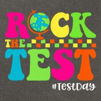 Retro Rock The Test Testing Day Motivational Teacher Student Cotton Canvas Backpack