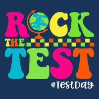Retro Rock The Test Testing Day Motivational Teacher Student Infant Baby Jersey Bodysuit
