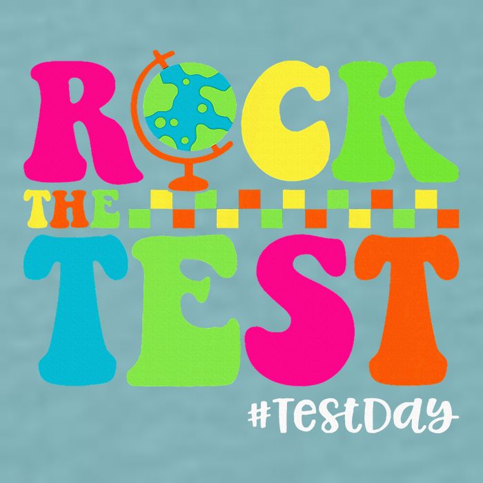 Retro Rock The Test Testing Day Motivational Teacher Student Sueded Cloud Jersey T-Shirt