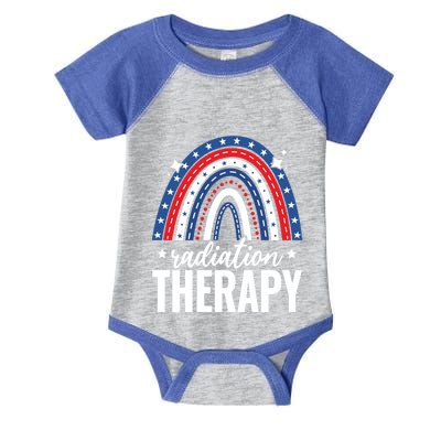 Rainbow Radiation Therapy 4th Of July Usa America Patriotic Cute Gift Infant Baby Jersey Bodysuit