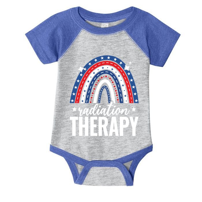 Rainbow Radiation Therapy 4th Of July Usa America Patriotic Cute Gift Infant Baby Jersey Bodysuit