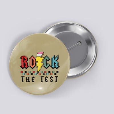 Retro Rock The Test Testing Day For Teacher Button