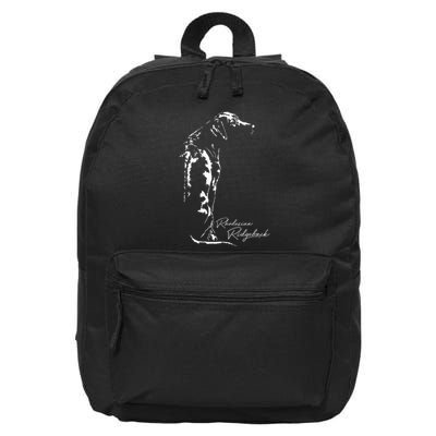 Rhodesian Ridgeback T Dog Funny Gift 16 in Basic Backpack