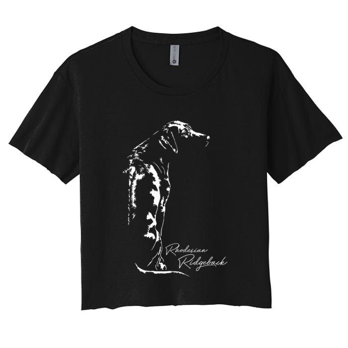 Rhodesian Ridgeback T Dog Funny Gift Women's Crop Top Tee