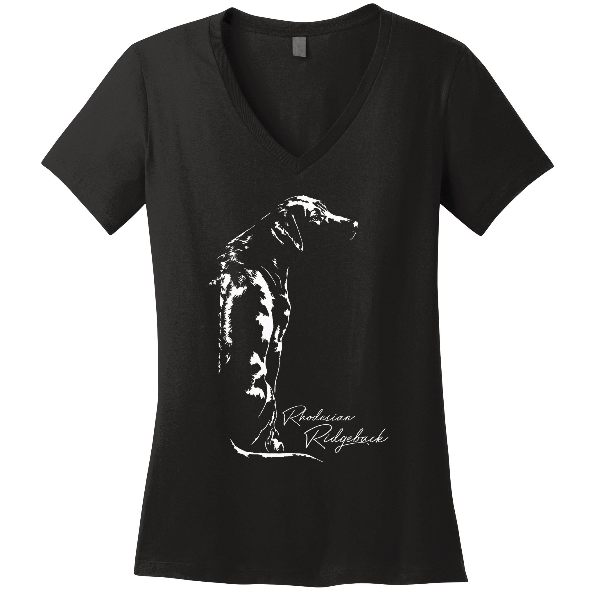 Rhodesian Ridgeback T Dog Funny Gift Women's V-Neck T-Shirt