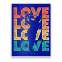 Retro Racquet Tennis Love Word Theme Graphic Design Gift Poster