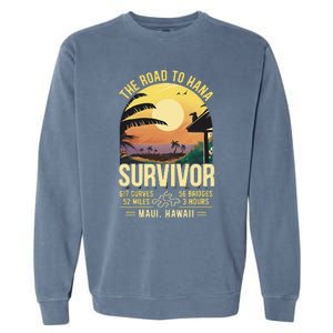 Rjc Road To Hana Survivor Maui Hawaii Trip Adventure Garment-Dyed Sweatshirt