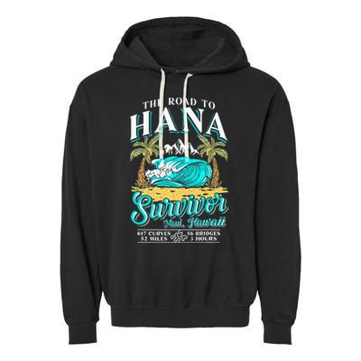 RJC Road to Hana Survivor Maui Hawaii Trip Adventure Garment-Dyed Fleece Hoodie