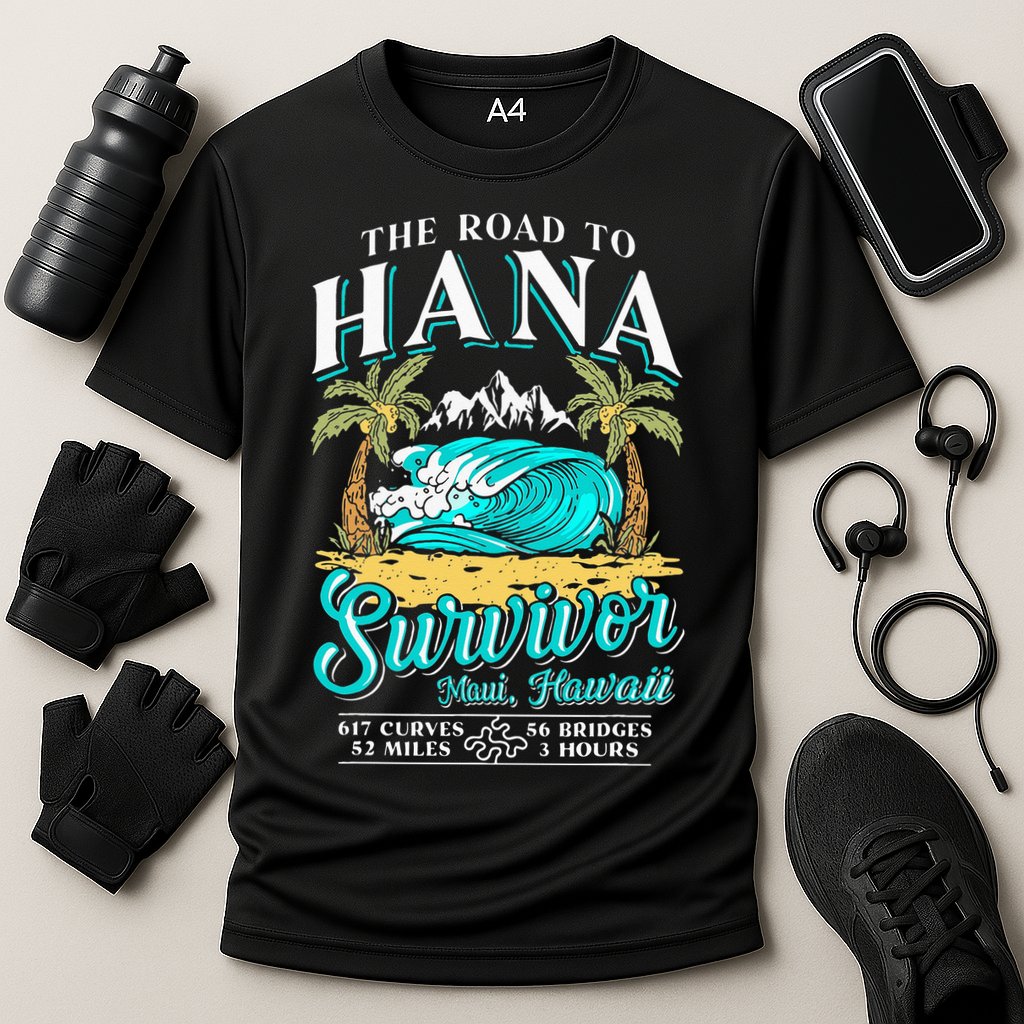 RJC Road to Hana Survivor Maui Hawaii Trip Adventure Cooling Performance Crew T-Shirt