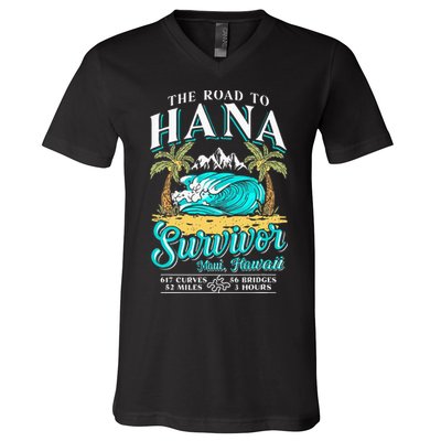 RJC Road to Hana Survivor Maui Hawaii Trip Adventure V-Neck T-Shirt
