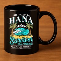 RJC Road to Hana Survivor Maui Hawaii Trip Adventure 11oz C Handle Ceramic Mug