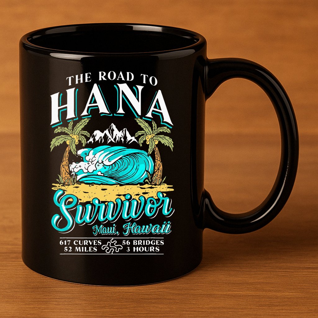 RJC Road to Hana Survivor Maui Hawaii Trip Adventure 11oz C Handle Ceramic Mug